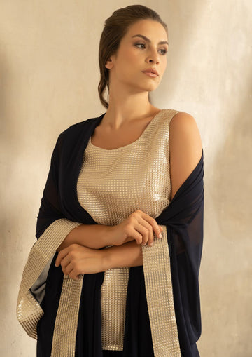 Canotta Organza Lurex Curvy Allure C2022-13